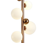 NL76629 Rome Floor Lamp 8 Light Antique Copper/Opal & Copper Glass