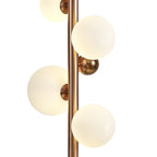 NL76629 Rome Floor Lamp 8 Light Antique Copper/Opal & Copper Glass