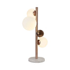 NL76639 Rome Table Lamp 3 Light Antique Copper/Opal & Copper Glass
