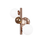 NL76649 Rome Wall Lamp 2 Light Antique Copper/Opal & Copper Glass