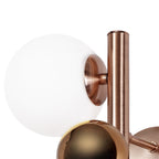 NL76649 Rome Wall Lamp 2 Light Antique Copper/Opal & Copper Glass