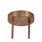 NL76659 Rome Semi Flush Ceiling  Light 4 Light Antique Copper/Opal & Copper Glass