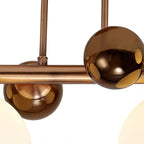 NL76659 Rome Semi Flush Ceiling  Light 4 Light Antique Copper/Opal & Copper Glass