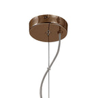 NL76669 Rome Pendant 5 Light Antique Copper/Opal & Copper Glass