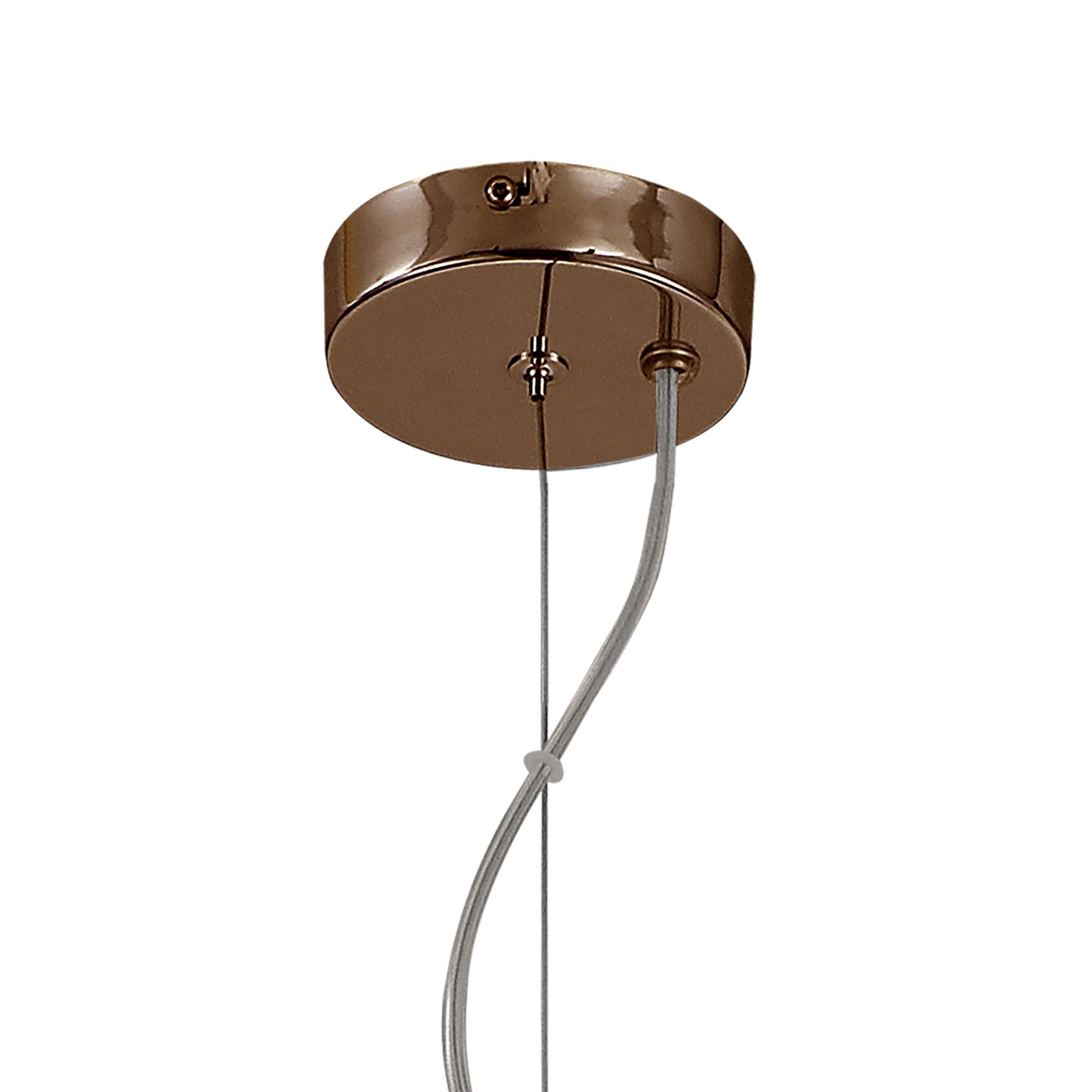 NL76669 Rome Pendant 5 Light Antique Copper/Opal & Copper Glass