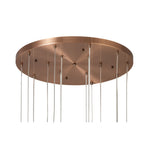 NL76679 Rome Pendant 16 Light Antique Copper/Opal & Copper Glass