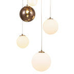 NL76679 Rome Pendant 16 Light Antique Copper/Opal & Copper Glass
