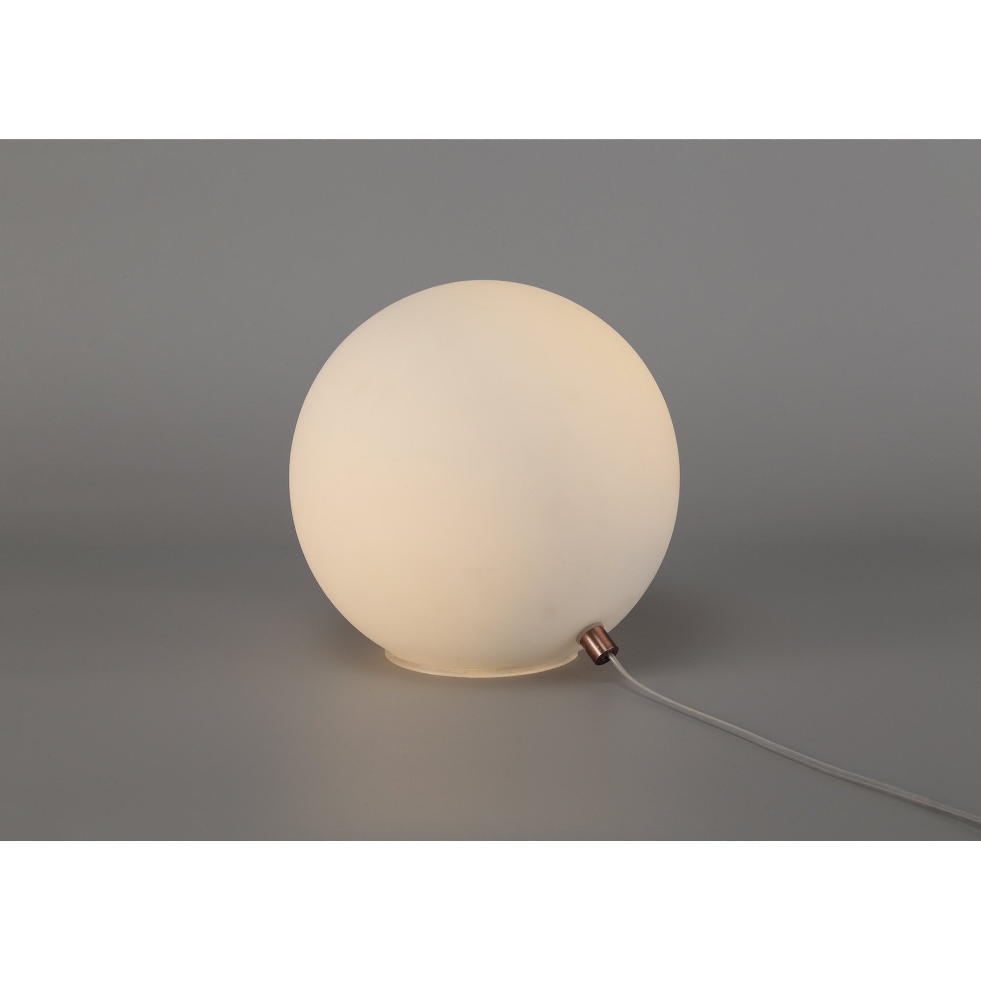 Rome Table  Lamp 1 Light Antique Copper/Opal & Copper Glass
