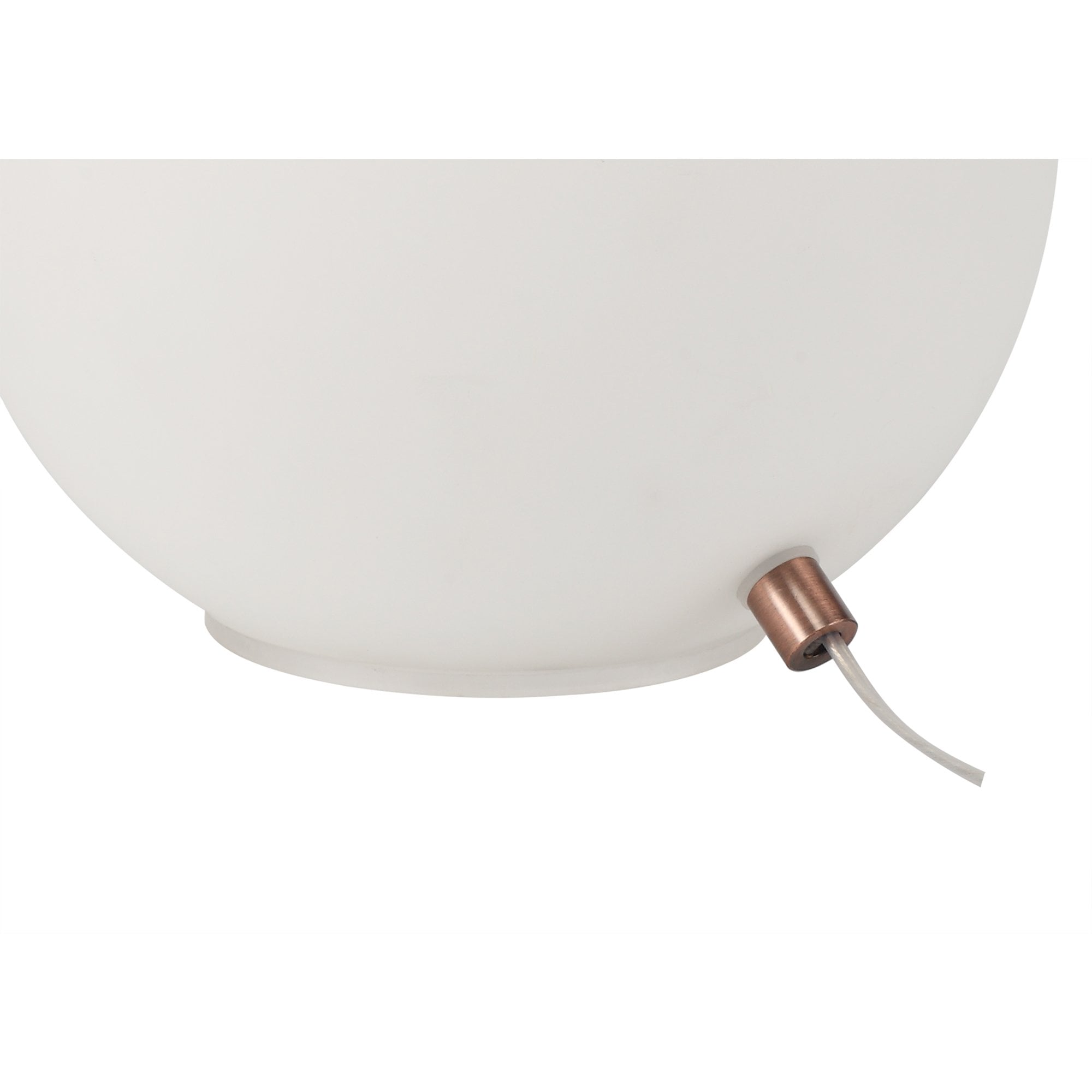 Rome Table  Lamp 1 Light Antique Copper/Opal & Copper Glass