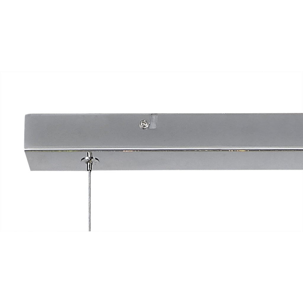 NL82519 Rome Linear 7 Light Pendant Polished Chrome/Iridescent Glass