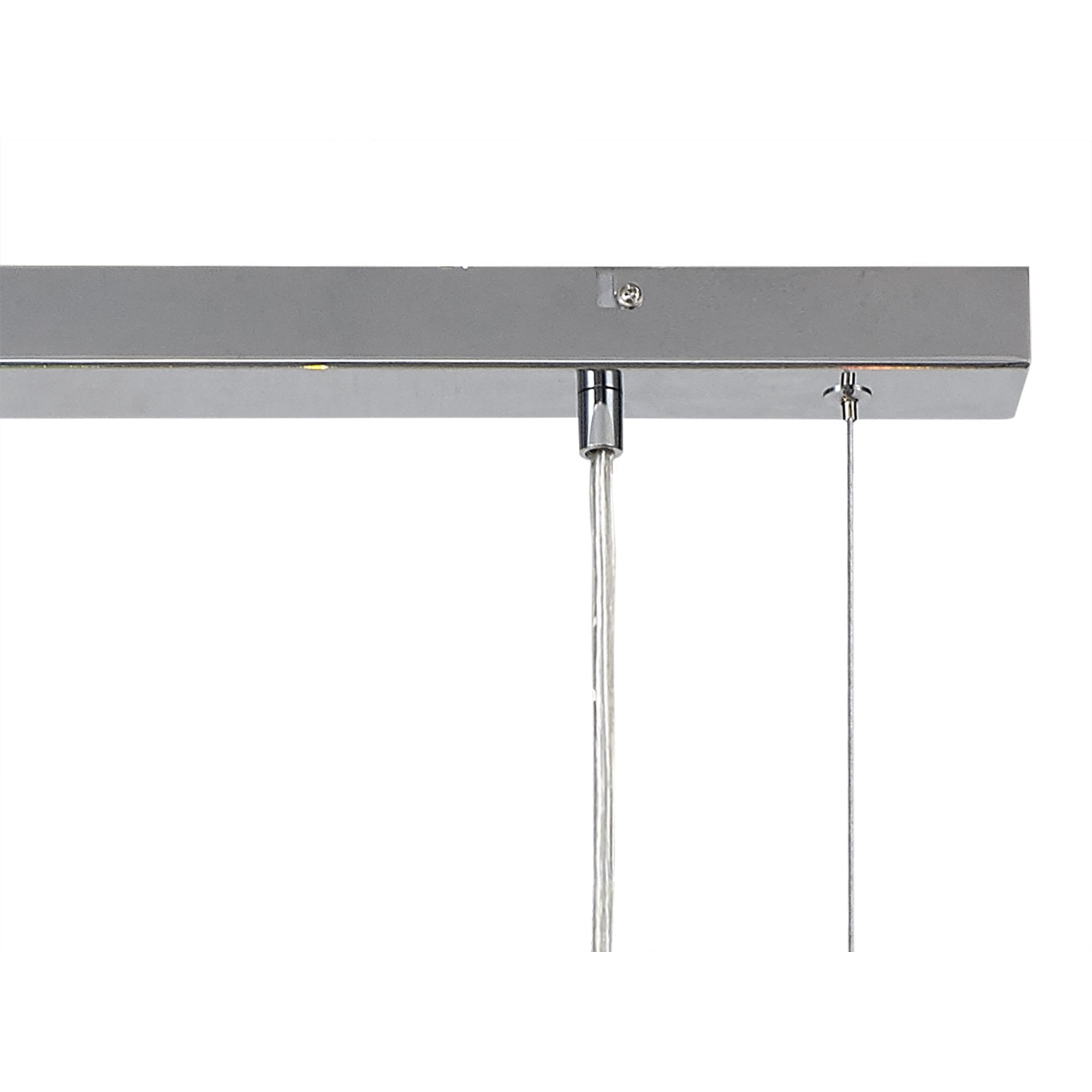 NL82519 Rome Linear 7 Light Pendant Polished Chrome/Iridescent Glass