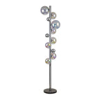 NL82529 Rome  8 Light Floor Lamp Polished Chrome/Iridescent Glass
