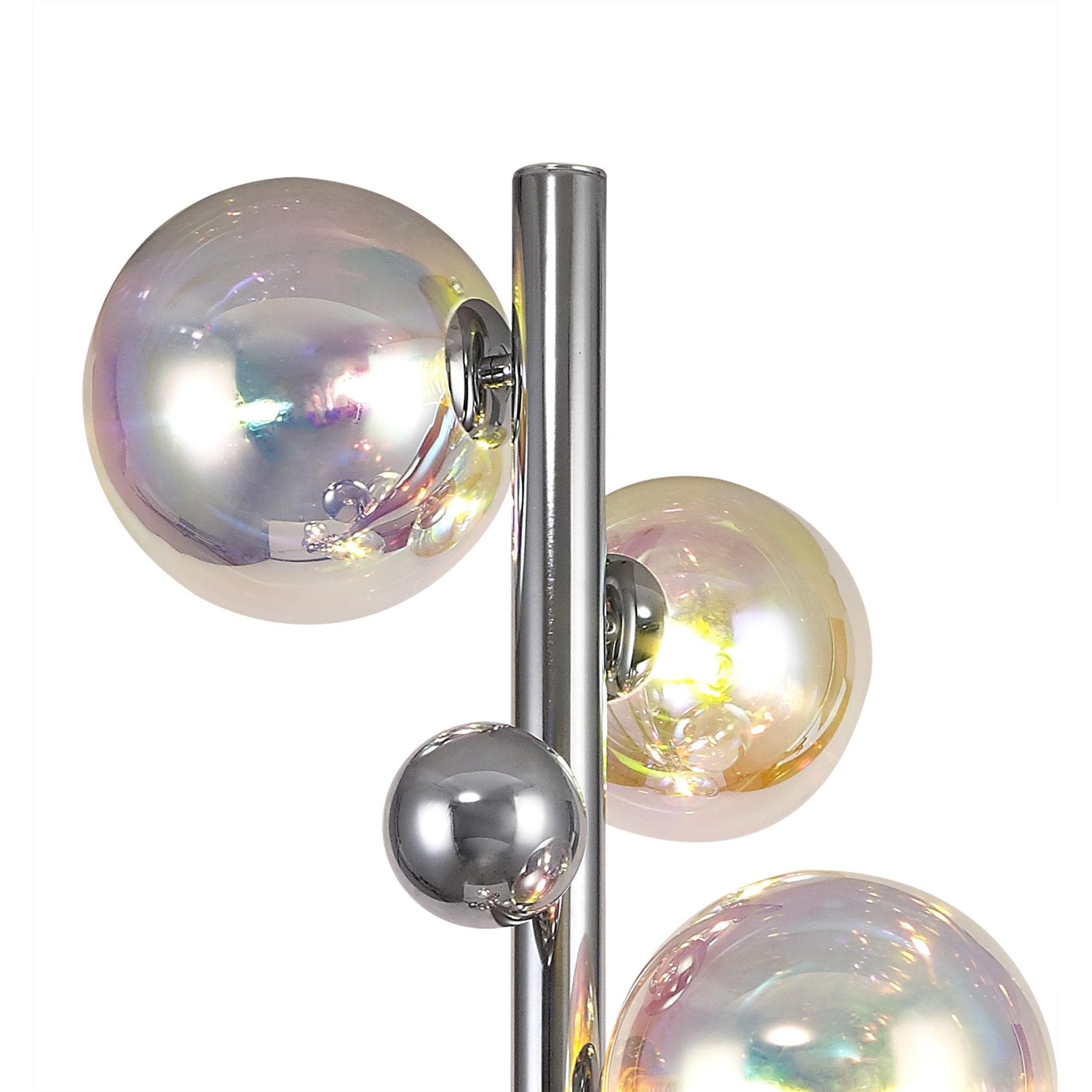 NL82529 Rome  8 Light Floor Lamp Polished Chrome/Iridescent Glass