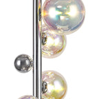 NL82529 Rome  8 Light Floor Lamp Polished Chrome/Iridescent Glass