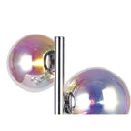NL82539 Rome  gent 3 Light Table Lamp Polished Chrome/Iridescent Glass