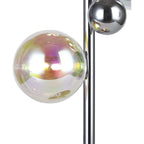 NL82539 Rome  gent 3 Light Table Lamp Polished Chrome/Iridescent Glass