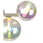 NL82559 Rome 4 Light Semi-Flush Ceiling Light Polished Chrome/Iridescent Glass