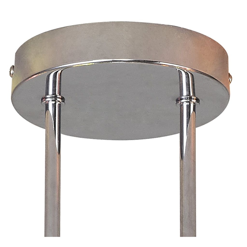 NL82559 Rome 4 Light Semi-Flush Ceiling Light Polished Chrome/Iridescent Glass