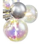 NL83139 Rome 12 Light Circular Pendant Polished Chrome Iridescent Glass