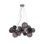 NL83149 Rome 12 Light Circular Pendant Polished Chrome Smoked/Black Glass
