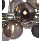 NL83149 Rome 12 Light Circular Pendant Polished Chrome Smoked/Black Glass