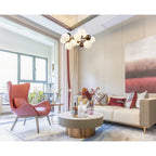 NL83159 Rome 12 Light Circular Pendant Copper Opal/Copper Glass