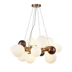 NL83159 Rome 12 Light Circular Pendant Copper Opal/Copper Glass