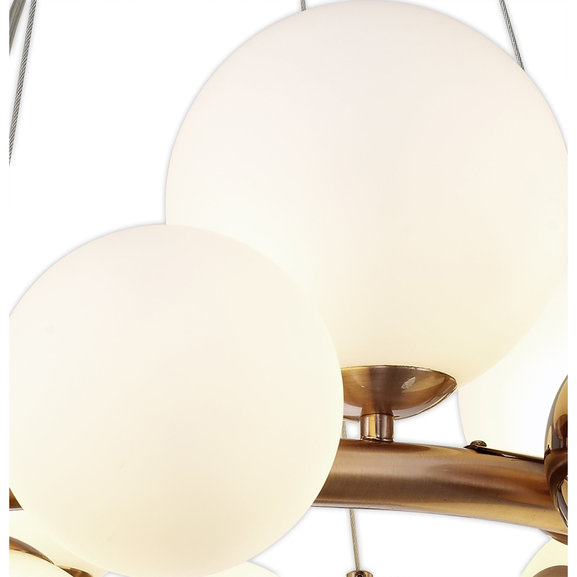 NL83159 Rome 12 Light Circular Pendant Copper Opal/Copper Glass