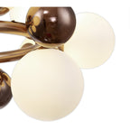 NL83159 Rome 12 Light Circular Pendant Copper Opal/Copper Glass
