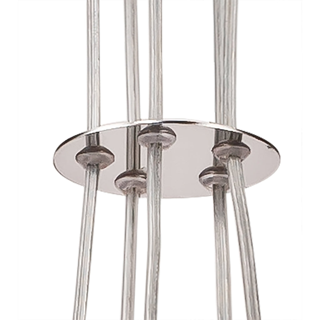 NL84279 Rome Pendant 5 Light Polished Chrome/Iridescent Glass