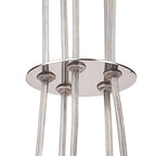 NL84279 Rome Pendant 5 Light Polished Chrome/Iridescent Glass