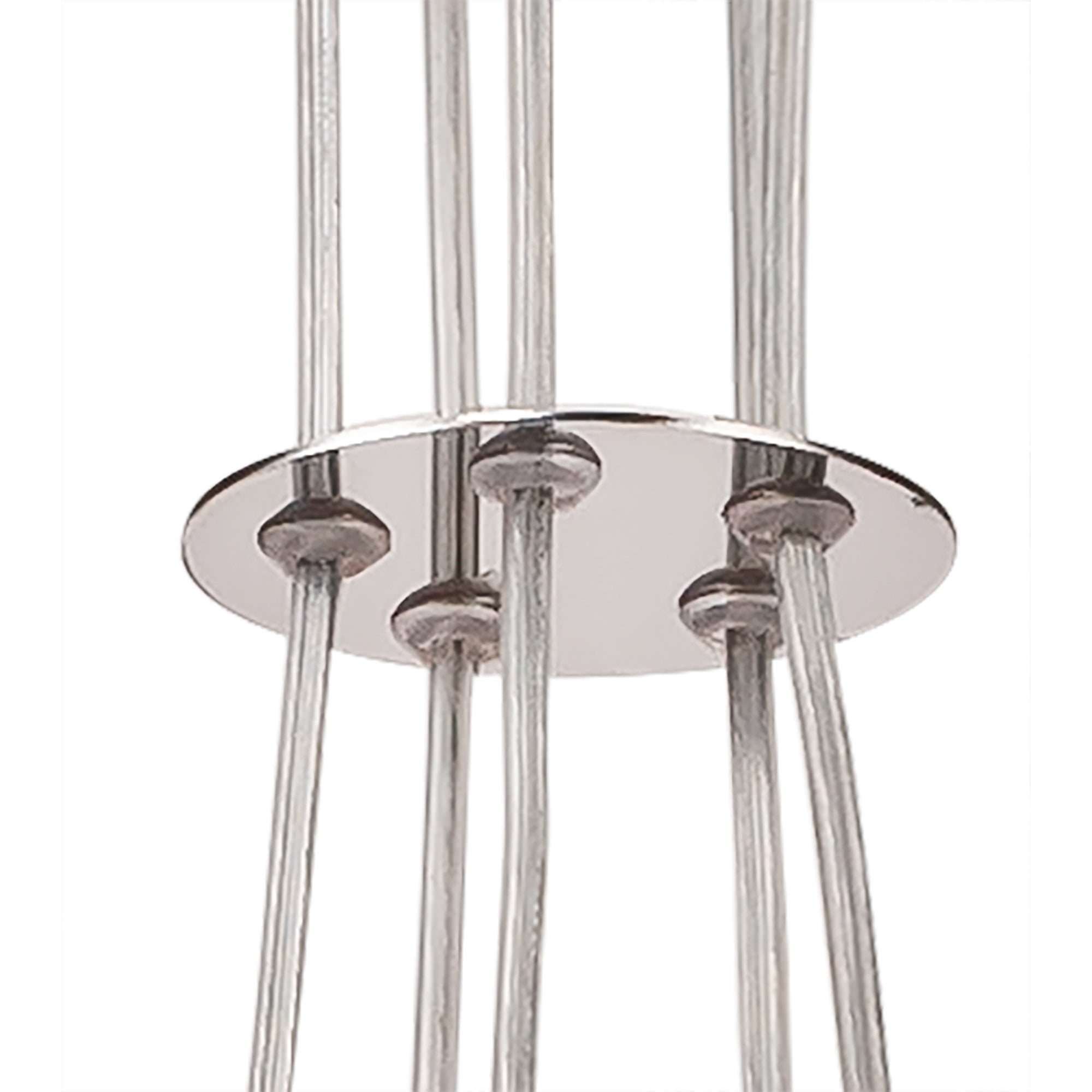 NL84279 Rome Pendant 5 Light Polished Chrome/Iridescent Glass