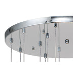 NL84289 Rome Pendant 16 Light Polished Chrome/Iridescent Glass