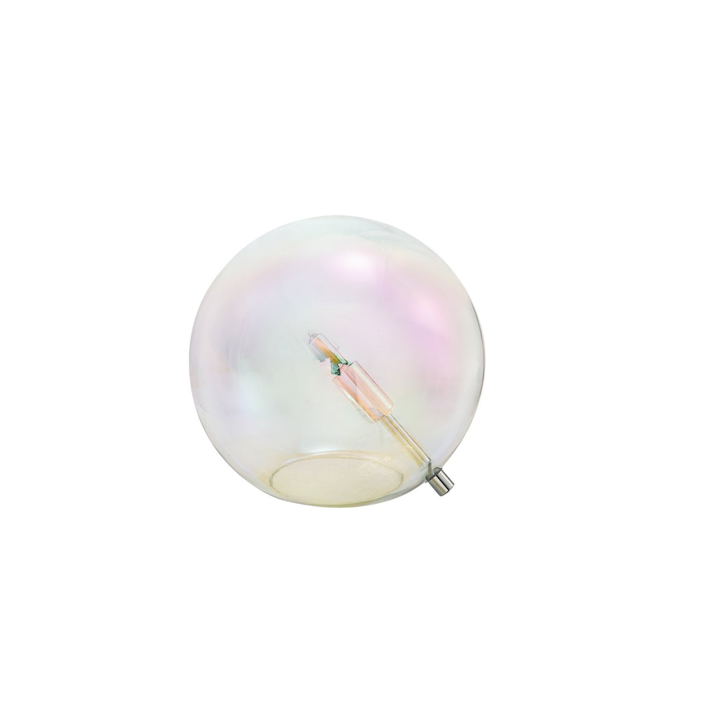 NL84299 Rome  Table Lamp Polished Chrome/Iridescent Glass