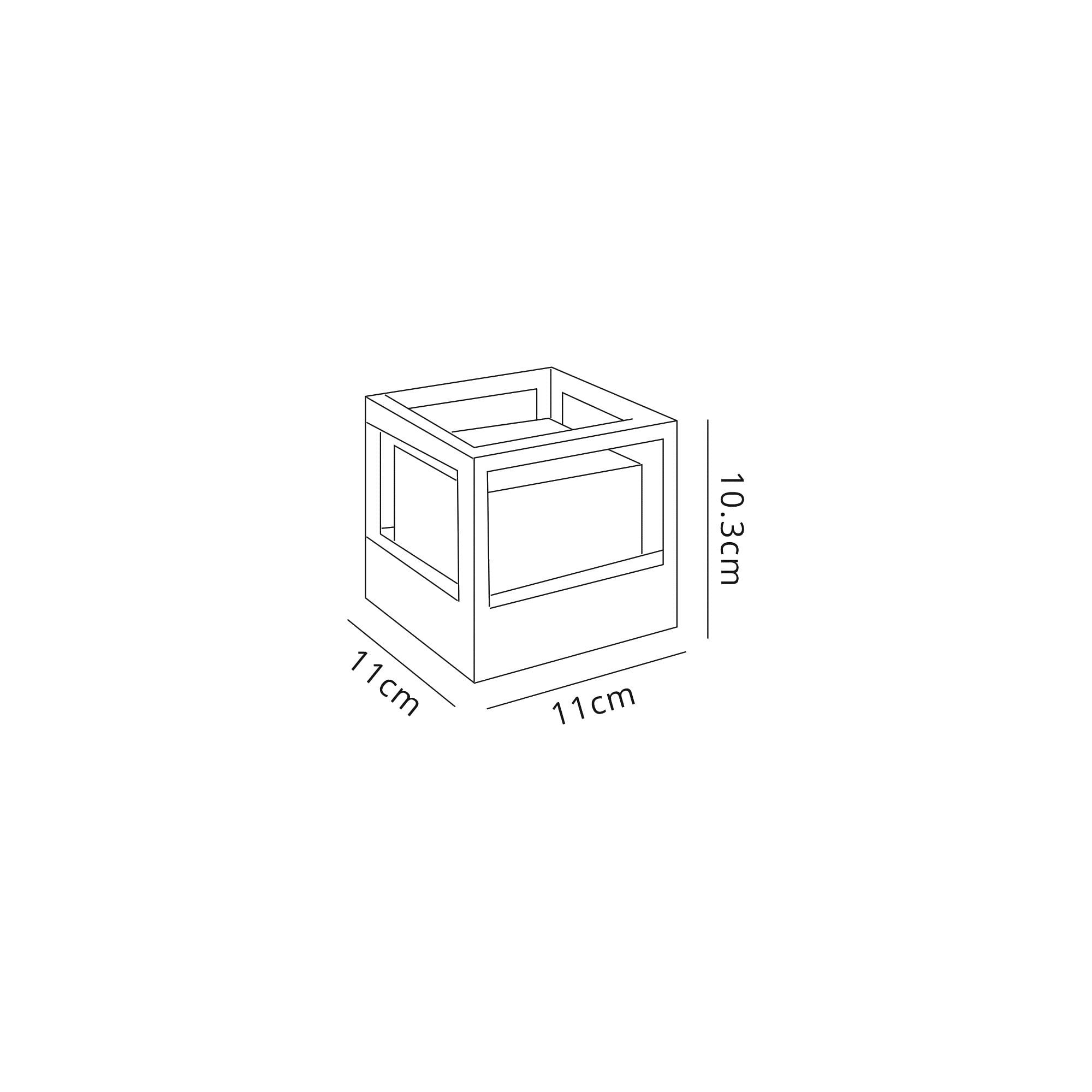 Rhys Outdoor Square Down  Light LED Anthracite