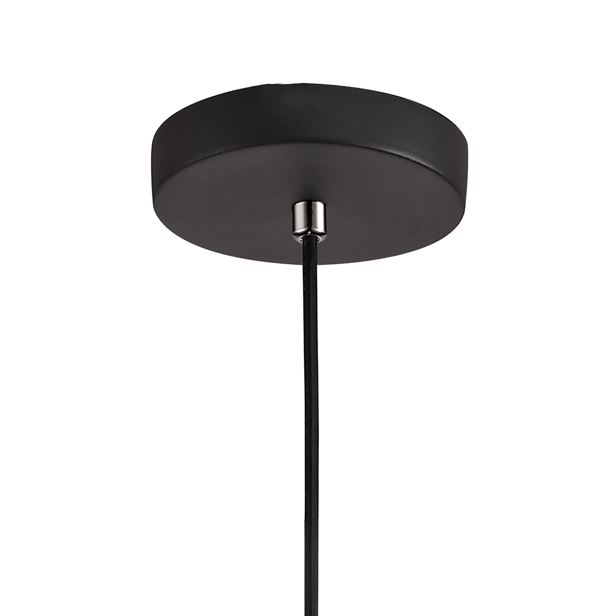 NL75859 Riannon Single Pendant 1 Light Black/Clear Glass