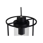 NL75859 Riannon Single Pendant 1 Light Black/Clear Glass