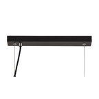 NL75869 Riannon Linear Pendant 3 Light Black/Clear Glass