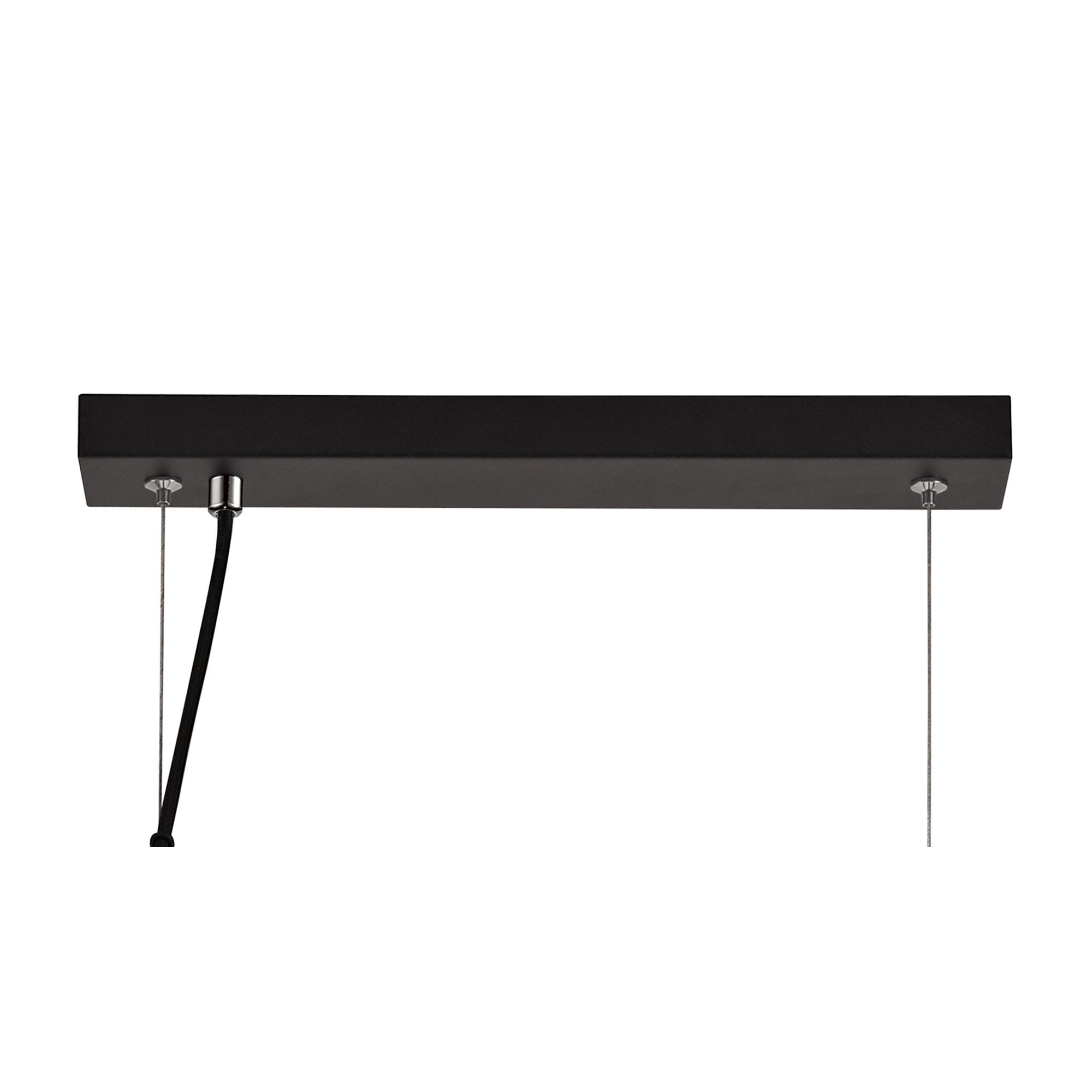 NL75869 Riannon Linear Pendant 3 Light Black/Clear Glass