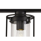 NL75869 Riannon Linear Pendant 3 Light Black/Clear Glass
