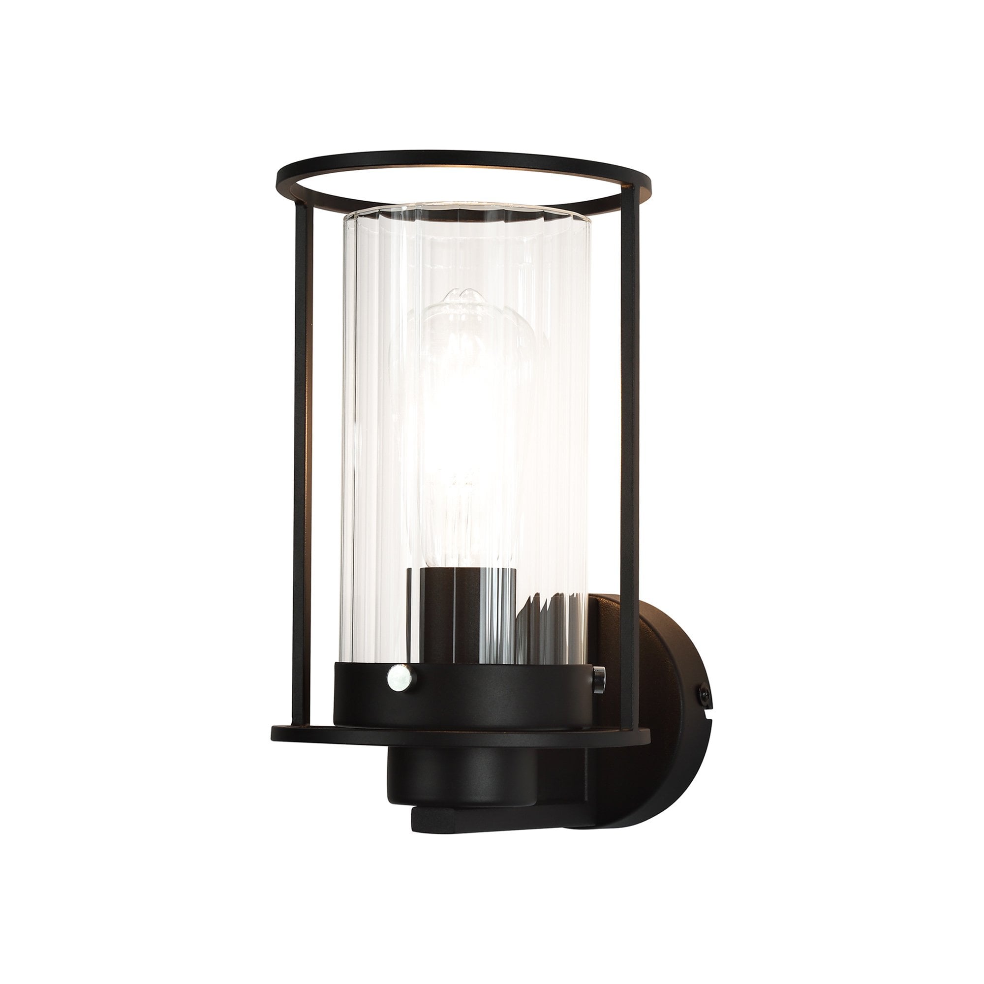 NL75879 Riannon Wall  Light 1 Light Black/Clear Glass