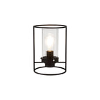 NL75889 Riannon Table Lamp 1 Light Black/Clear Glass