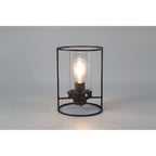 NL75889 Riannon Table Lamp 1 Light Black/Clear Glass