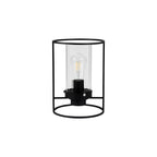 NL75889 Riannon Table Lamp 1 Light Black/Clear Glass