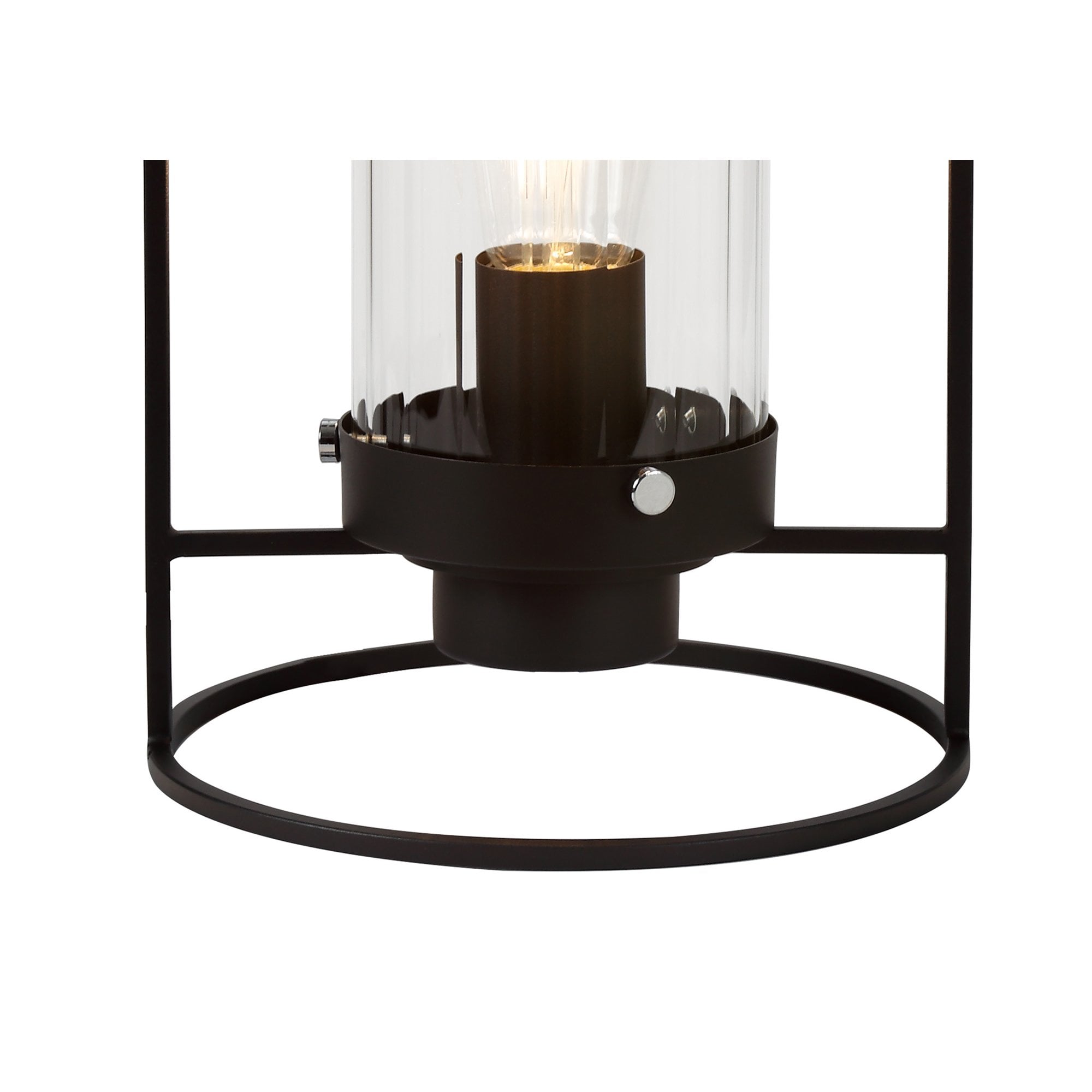 NL75889 Riannon Table Lamp 1 Light Black/Clear Glass