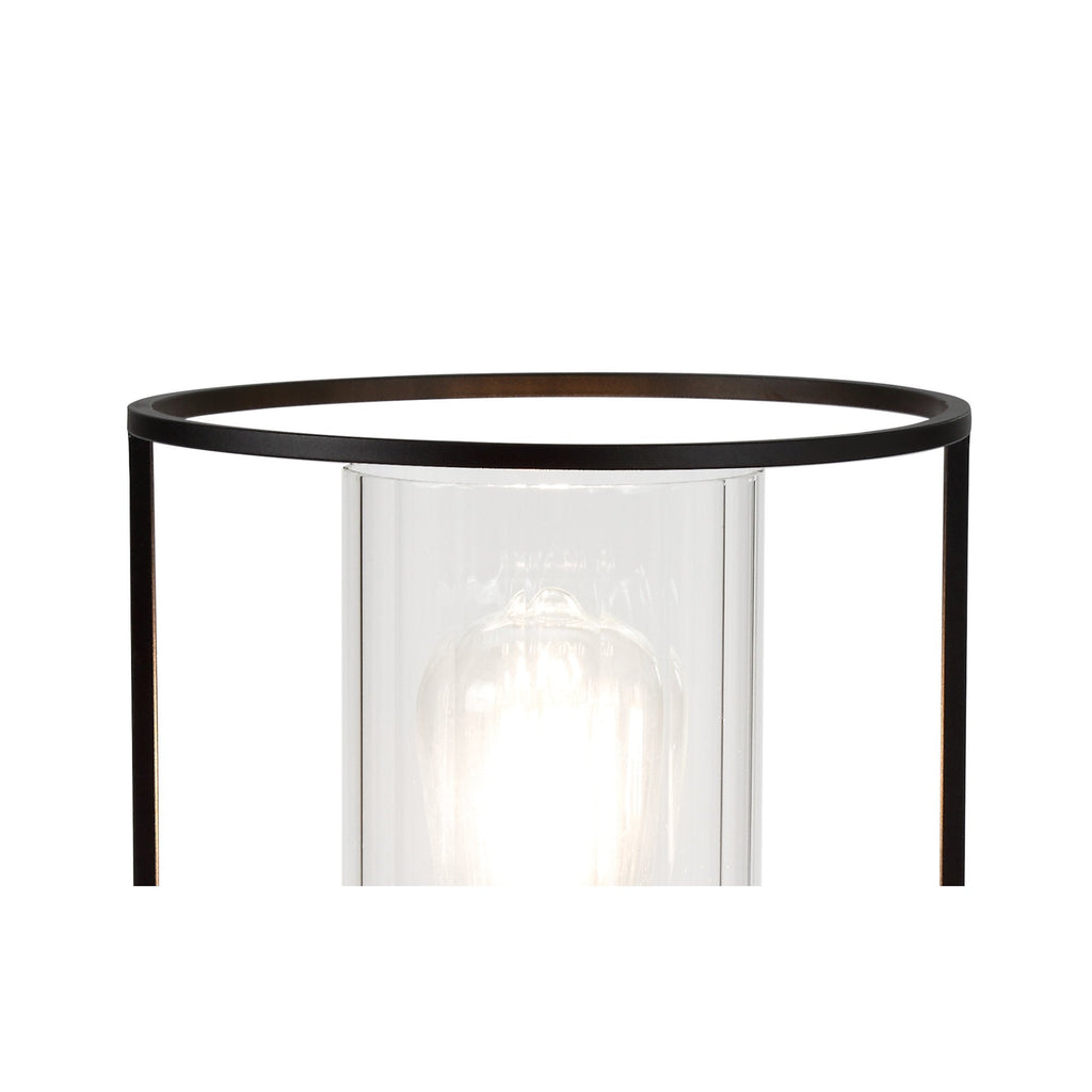 NL75889 Riannon Table Lamp 1 Light Black/Clear Glass