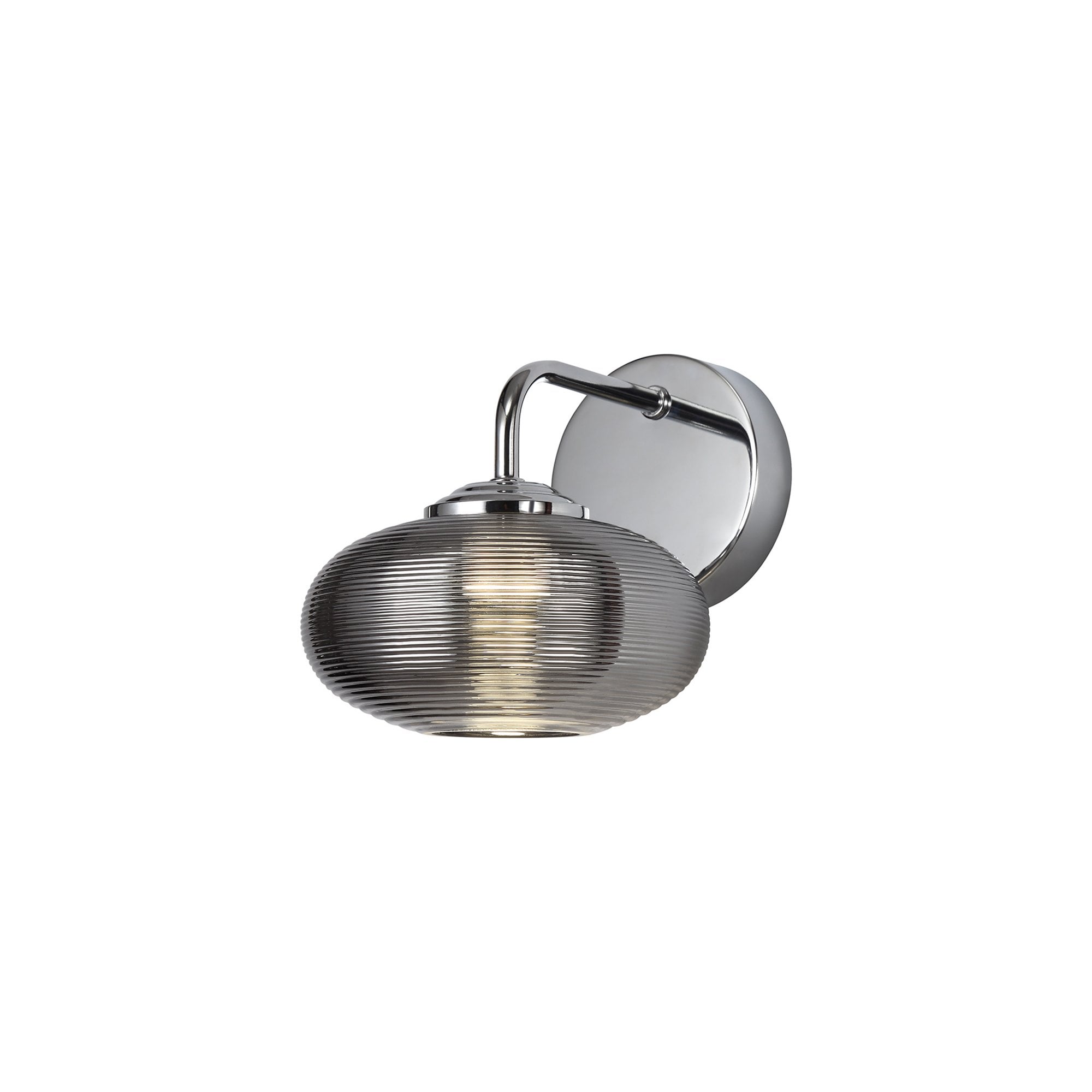 NL74389 Rome Wall  Light Switched LED Smoked/Polished Chrome