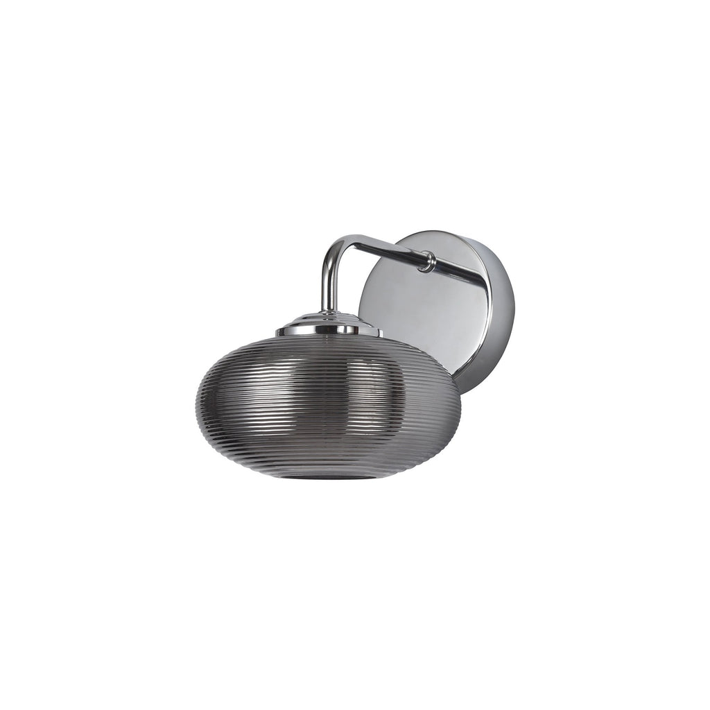 NL74389 Rome Wall  Light Switched LED Smoked/Polished Chrome