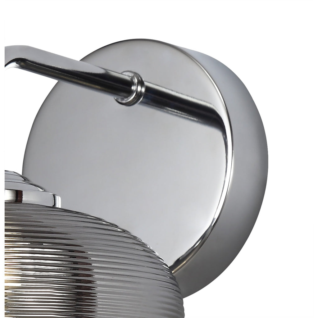 NL74389 Rome Wall  Light Switched LED Smoked/Polished Chrome