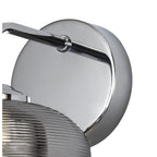 NL74389 Rome Wall  Light Switched LED Smoked/Polished Chrome